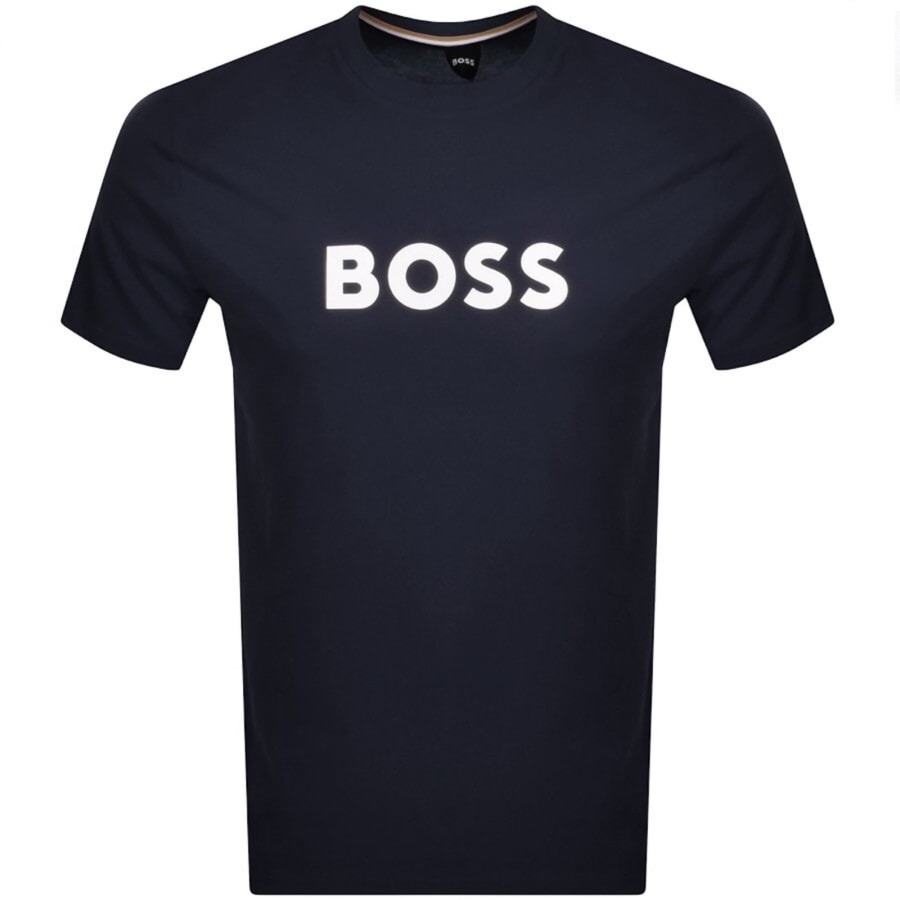 Tシャツ・カットソー BOSS Logo Patch Cotton T-Shirt Navy BOSS Logo T Shirt Navy | Mainline Menswear United States